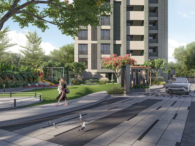 Exterior View, new althan 3 Bedroom 1925 Sq.Ft. Builder Floor In New Althan Surat 10025611