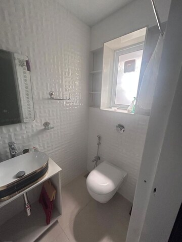 Bathroom in 1 BHK Apartment at Lokhandwala Whispering Palms, Kandivali East – for Rent
