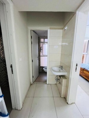 Bathroom in 3 BHK Apartment at Trishla City, Patiala Road – for Rent