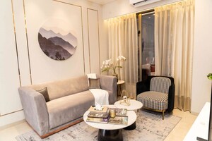 Living Room in 3 BHK Apartment at Ajmera Manhattan, Bhakti Park – for Sale