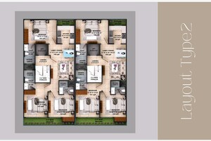Floor Plan in 2 BHK Builder Floor at Orris Aanandam Ora, Sector 93 – for Sale