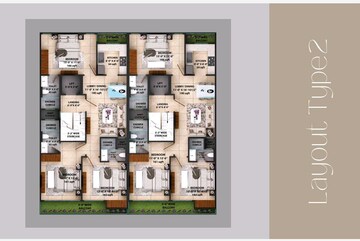 Floor Plan in 2 BHK Builder Floor at Orris Aanandam Ora, Sector 93 – for Sale