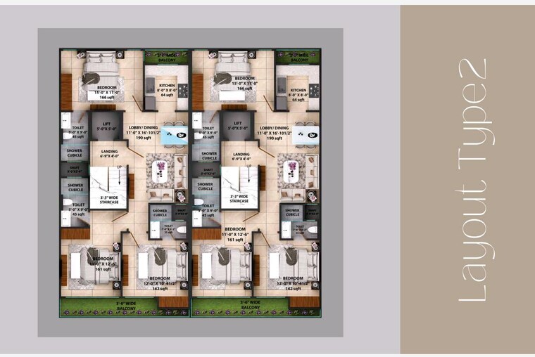 Floor Plan, orris-aanandam-ora 2 Bedroom 963 Sq.Ft. Builder Floor In Sector 93 Gurgaon 10026230