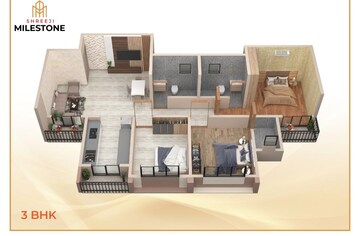 Floor Plan in 1 BHK Apartment at Deeplaxmi Shreeji Milestone, Belawali – for Sale