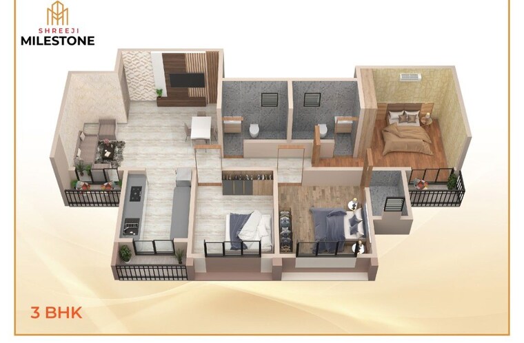Floor Plan, deeplaxmi-shreeji-milestone 1 Bedroom 470 Sq.Ft. Apartment In Belawali Thane 10026564
