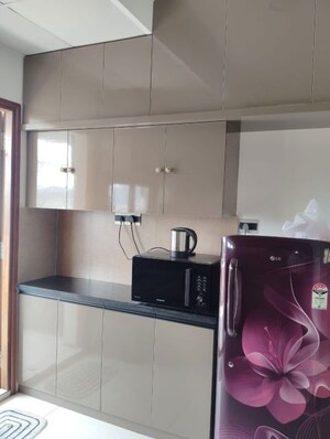 Kitchen in 3 BHK Apartment at Manbhum Around The Grove, Financial District – for Rent