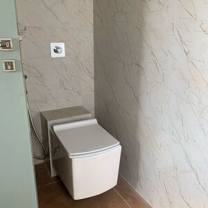 Bathroom in 3 BHK Apartment at Shraddha Elite, Poisar – for Rent