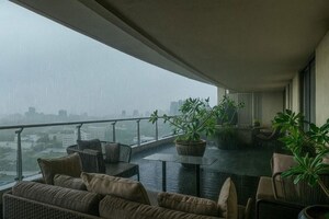 Balcony in 4 BHK Apartment at Ahuja Towers, Prabhadevi – for Rent