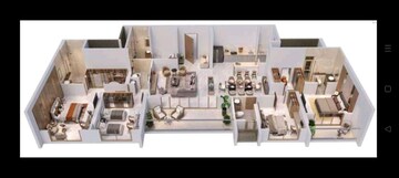 Floor Plan in 4 BHK Apartment at Malpani M Soul Strings, Baner Pashan Link Road – for Sale