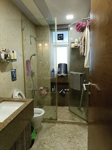 Bathroom in 4 BHK Apartment at Sumer Trinity Towers, Prabhadevi – for Rent