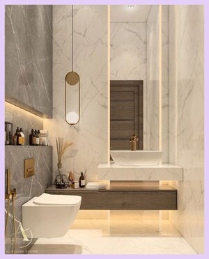 Bathroom in 4 BHK Apartment at Pitampura – for Sale