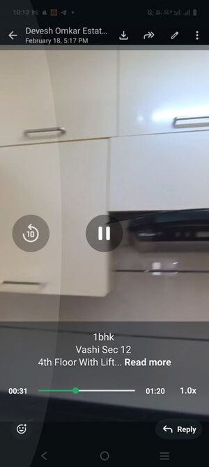 Furnished Amenities in 1 BHK Apartment at Om Nivas, Vashi Sector 12 – for Rent