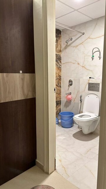 Bathroom in 3 BHK Apartment at Omaxe The Palace, Gomti Nagar – for Rent