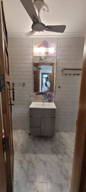 Bathroom in 3 BHK Builder Floor at Chittaranjan Park – for Rent