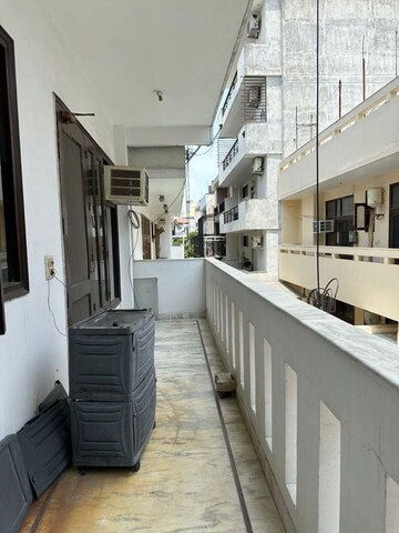 Balcony in 2 BHK Builder Floor at Patel Nagar Society, Sector 15 – for Rent
