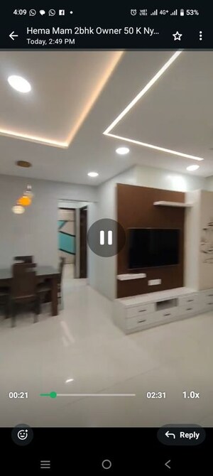 Living Room in 2 BHK Apartment at Nyati Elysia, Kharadi – for Sale