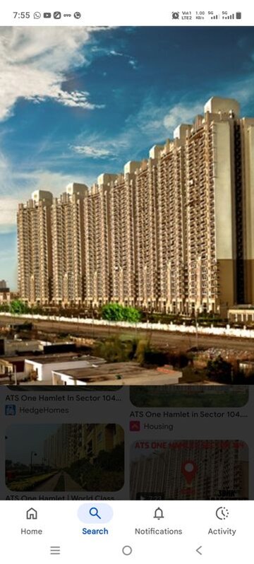 3 BHK Apartment For Rent in ATS One Hamlet, Sector 104
