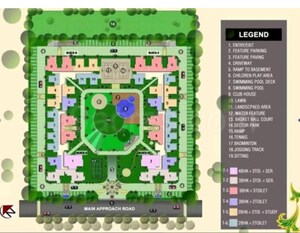 Master Plan in 3 BHK Apartment at Sanchar Nest Palm Valley, Wave City – for Rent