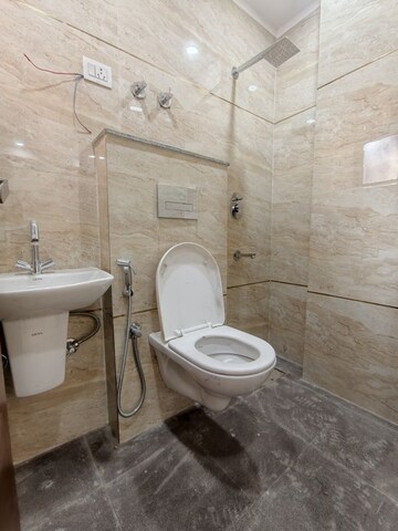 Bathroom in 3 BHK Apartment at Chattarpur – for Rent