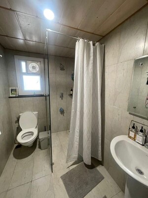 Bathroom in 1 RK Apartment at Prestige High Fields, Gachibowli – for Rent