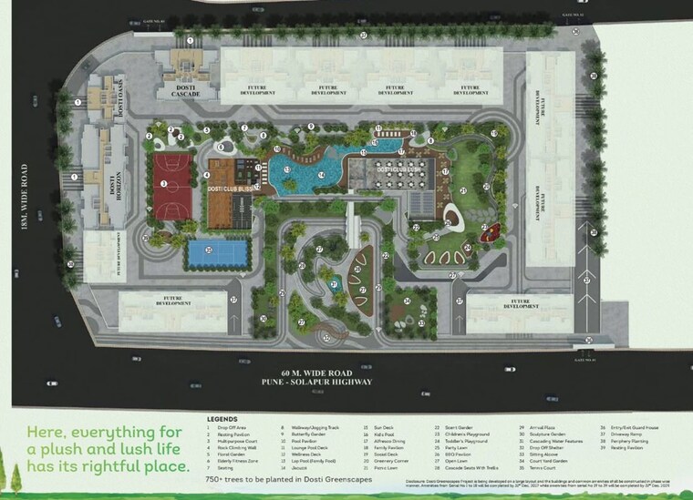 Master Plan, dosti-greenscape 4 Bedroom 1395 Sq.Ft. Apartment In Hadapsar Pune 10028540