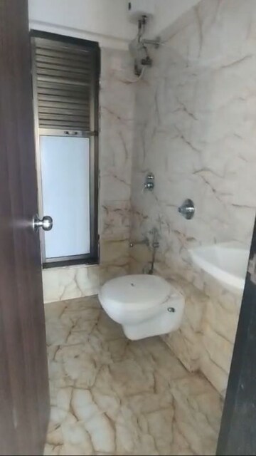 Bathroom in 1 BHK Apartment at Sethia Sea View, Goregaon West – for Rent