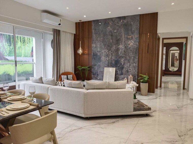 Living Room, lohia-jain-the-reserve 3 Bedroom 1413 Sq.Ft. Apartment In Koregaon Park Annexe Pune 10028600