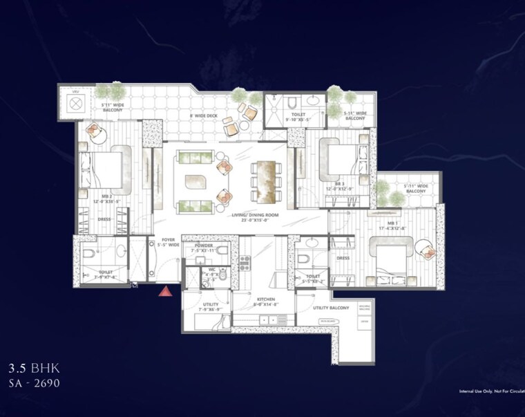Master Plan, smart-world-sky-arc 3.5 Bedroom 2690 Sq.Ft. Apartment In Dhani Gurgaon 10028850