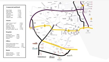 3 BHK Apartment – Map Location View at Ireo The Corridors, Sector 67a - for Sale