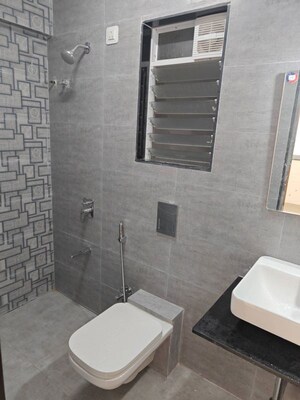 Bathroom in 1 BHK Apartment at Mahavir Square, Manpada – for Rent