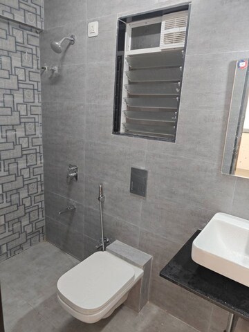 Bathroom in 1 BHK Apartment at Mahavir Square, Manpada – for Rent