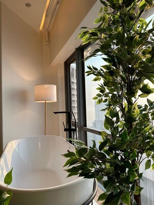 Staircase in 4 BHK Apartment at Lodha The World Towers World One Tier 2, Worli – for Rent