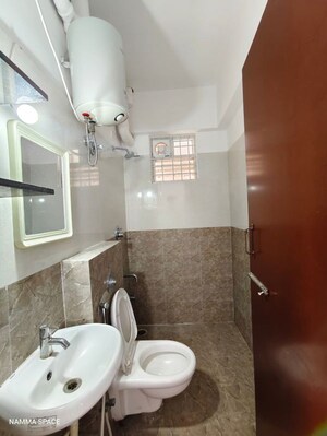 Bathroom in 2 BHK Builder Floor at Haralur Road – for Rent