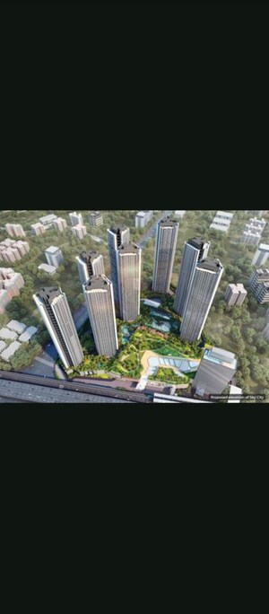 Balcony in 3 BHK Apartment at Oberoi Sky City, Borivali East – for Rent