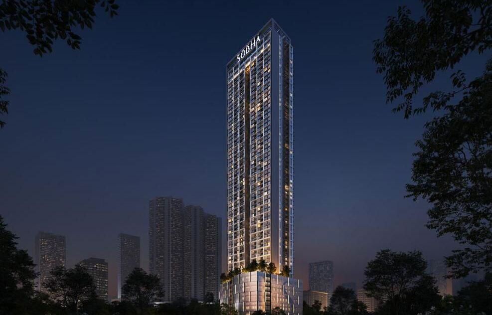 3 BHK + Study Room 1090 Sq.Ft. Apartment in Sobha Inizio