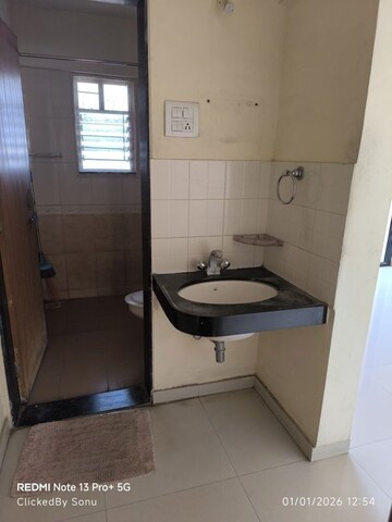 Bathroom in 3 BHK Apartment at Kapil Malhar Apartment, Baner – for Rent
