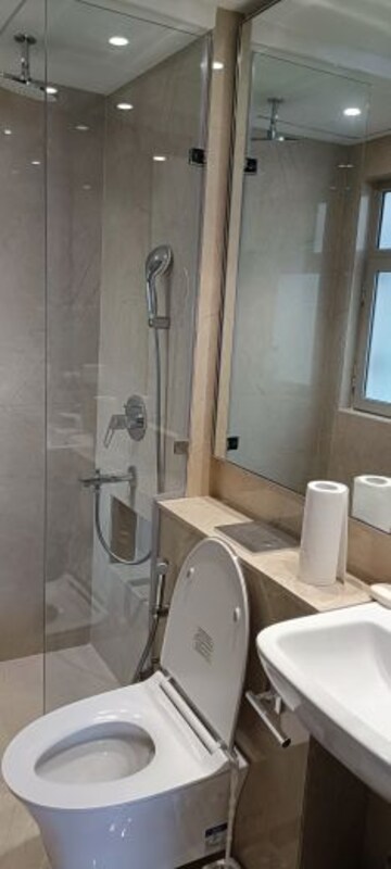 Bathroom in 1 BHK Apartment at Hiranandani Highland, Powai – for Rent