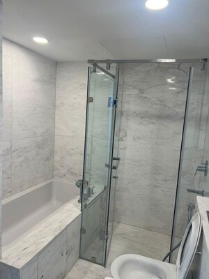 Building Lobby in 3 BHK Apartment at Lodha Aura, Wadala – for Rent