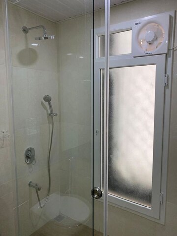 Bathroom in 4 BHK Apartment at LnT Raintree Boulevard, Hebbal – for Rent