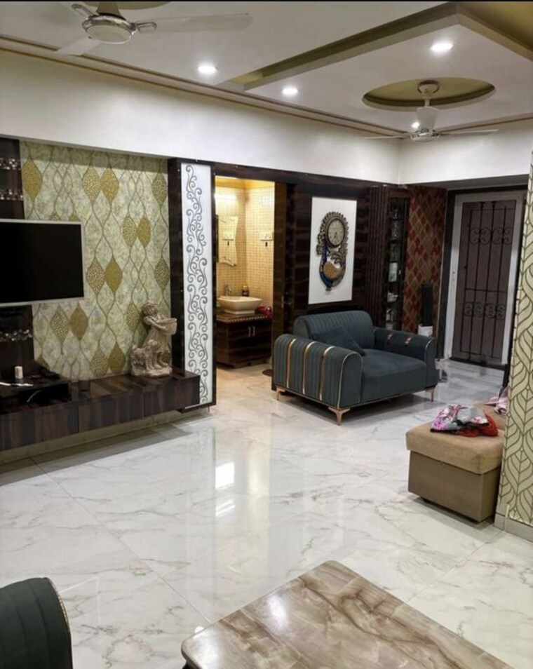 Living Room, regency-towers 3 Bedroom 1500 Sq.Ft. Apartment In Kavesar Thane 10031367