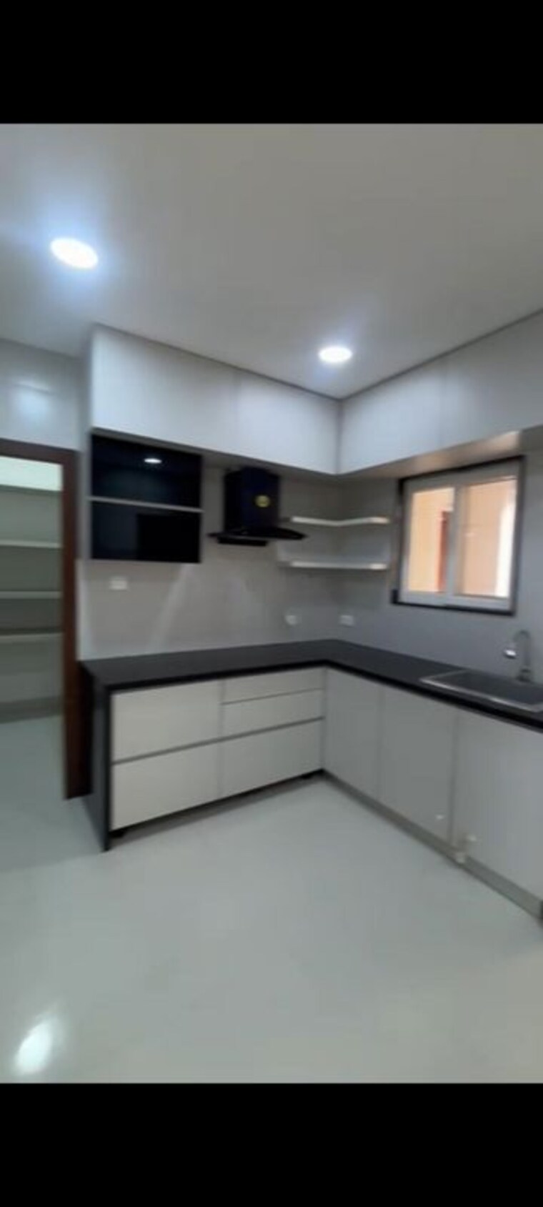 Kitchen, movie-towers 3 Bedroom 1950 Sq.Ft. Apartment In Kokapet Hyderabad 10032023