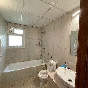 Bathroom in 3 BHK Apartment at Bhartiya Nikoo Homes, Kannur – for Rent