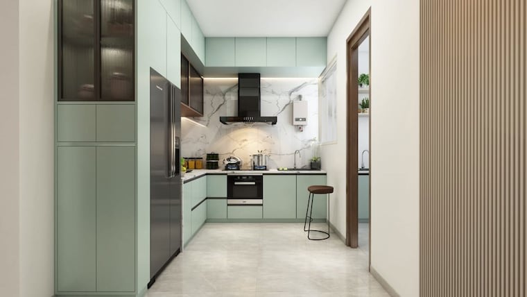 Kitchen, mahavir-silver-astra 3 Bedroom 1096 Sq.Ft. Apartment In Hadapsar Pune 10032365