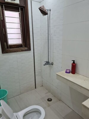 Bathroom in 3 BHK Builder Floor at Nehru Enclave – for Rent