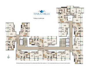 Floor Plan in 2 BHK Apartment at Tiara Hills, Mira Road – for Rent