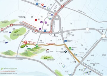 3.5 BHK Apartment – Map Location View at M3M Golf Hills, Sector 79 - for Sale