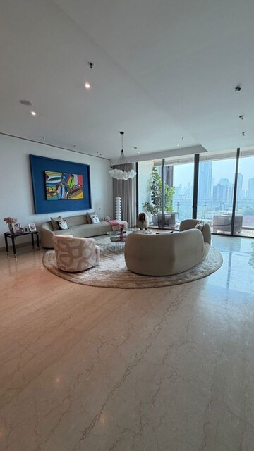 Living Room in 4 BHK Apartment at K Raheja Artesia, Worli – for Rent