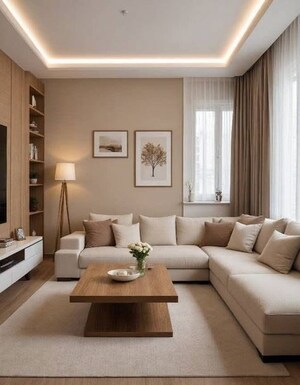 Living Room in 3 BHK Builder Floor at Kohat Enclave – for Sale