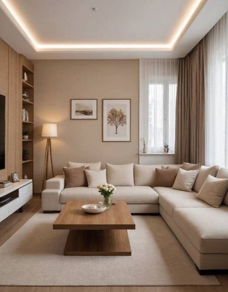 Living Room, kohat enclave 3 Bedroom 1330 Sq.Ft. Builder Floor In Kohat Enclave Delhi 10034880