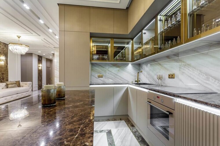 Kitchen, kohat enclave 3 Bedroom 1330 Sq.Ft. Builder Floor In Kohat Enclave Delhi 10034890